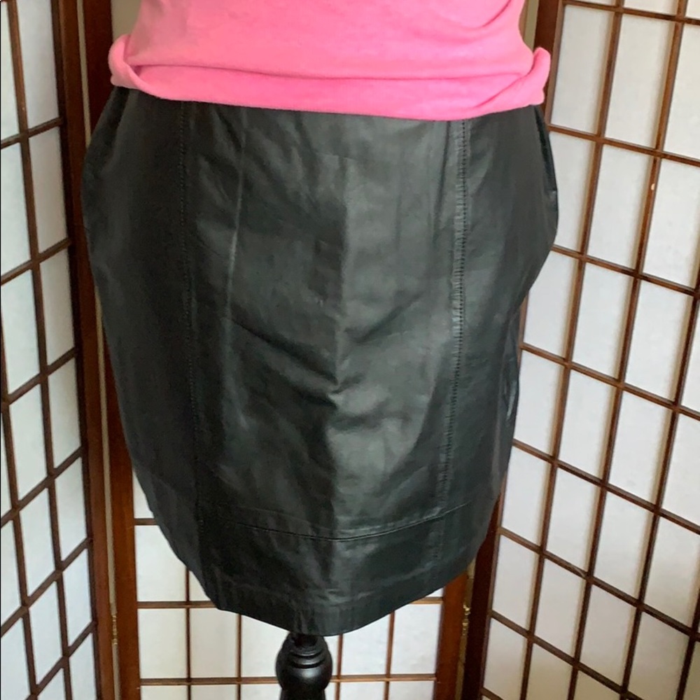 Tibor Leather Skirt